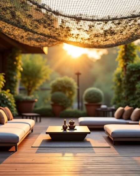 Sélectionner le filet de camouflage idéal pour une terrasse ombragée et élégante